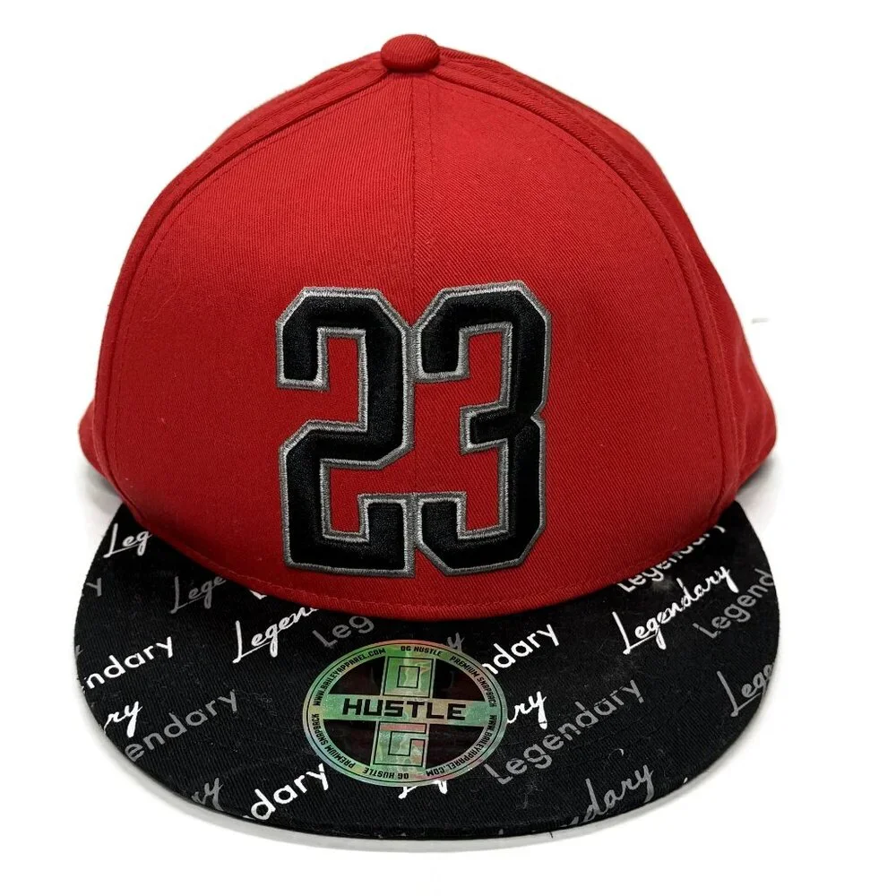 OG hustle 23 Snapback Hat Cap Red‎ Black Legendary Youth Boys Adjustable